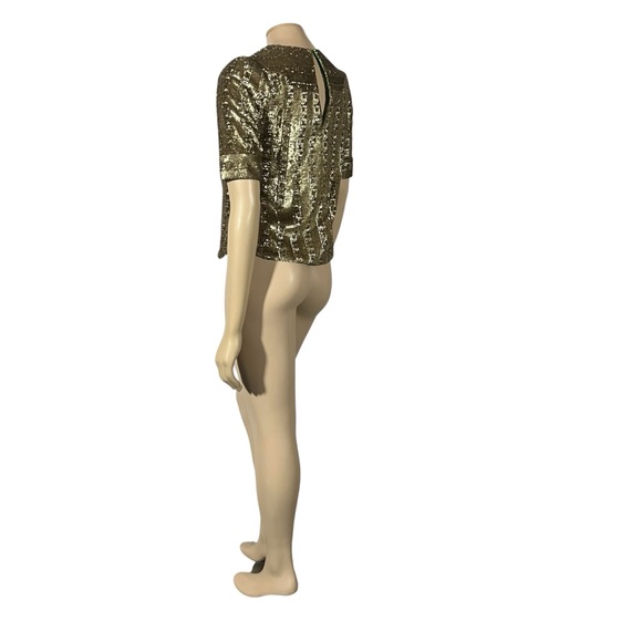 Zadig & Voltaire Gold Sequin Top - Picture 12 of 16
